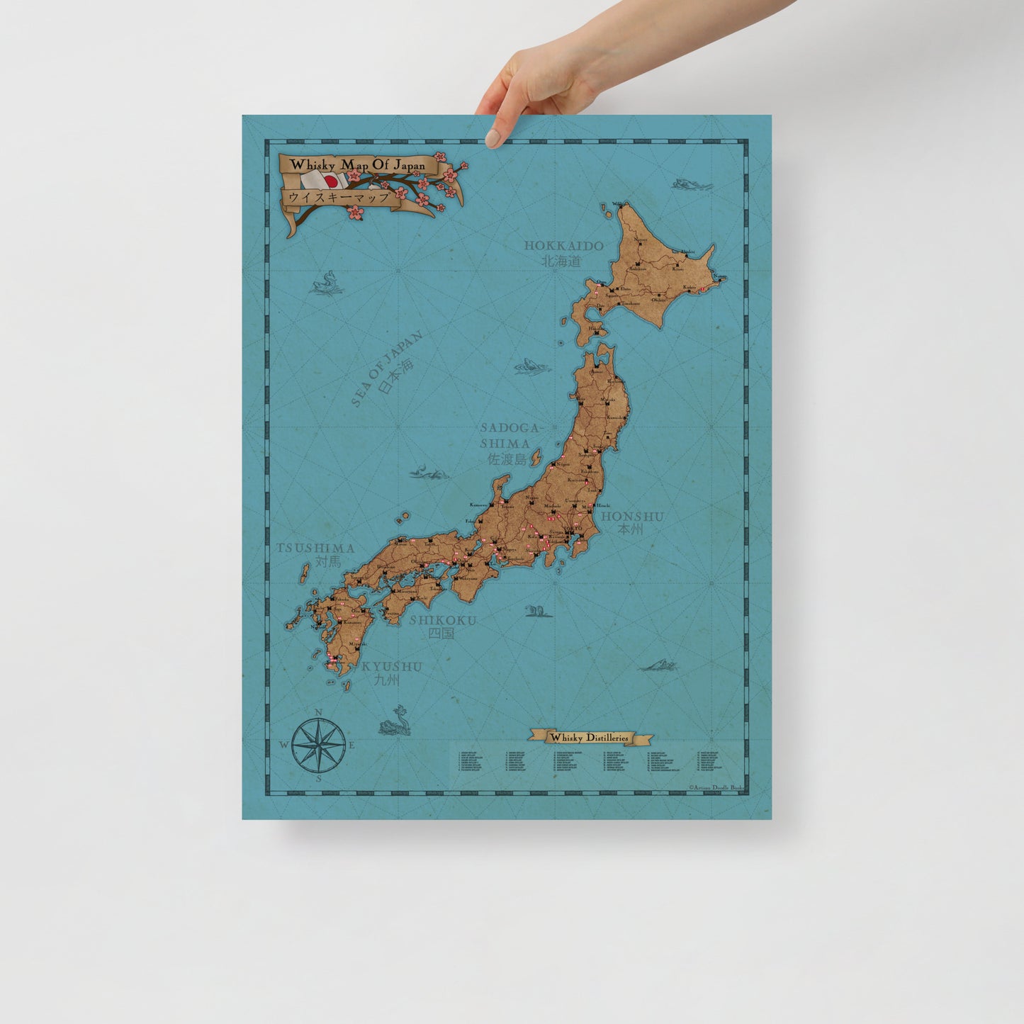 Whisky Map of Japan - Art Print