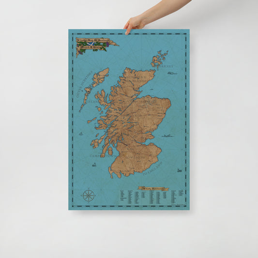 Whisky Map of Scotland - Art Print